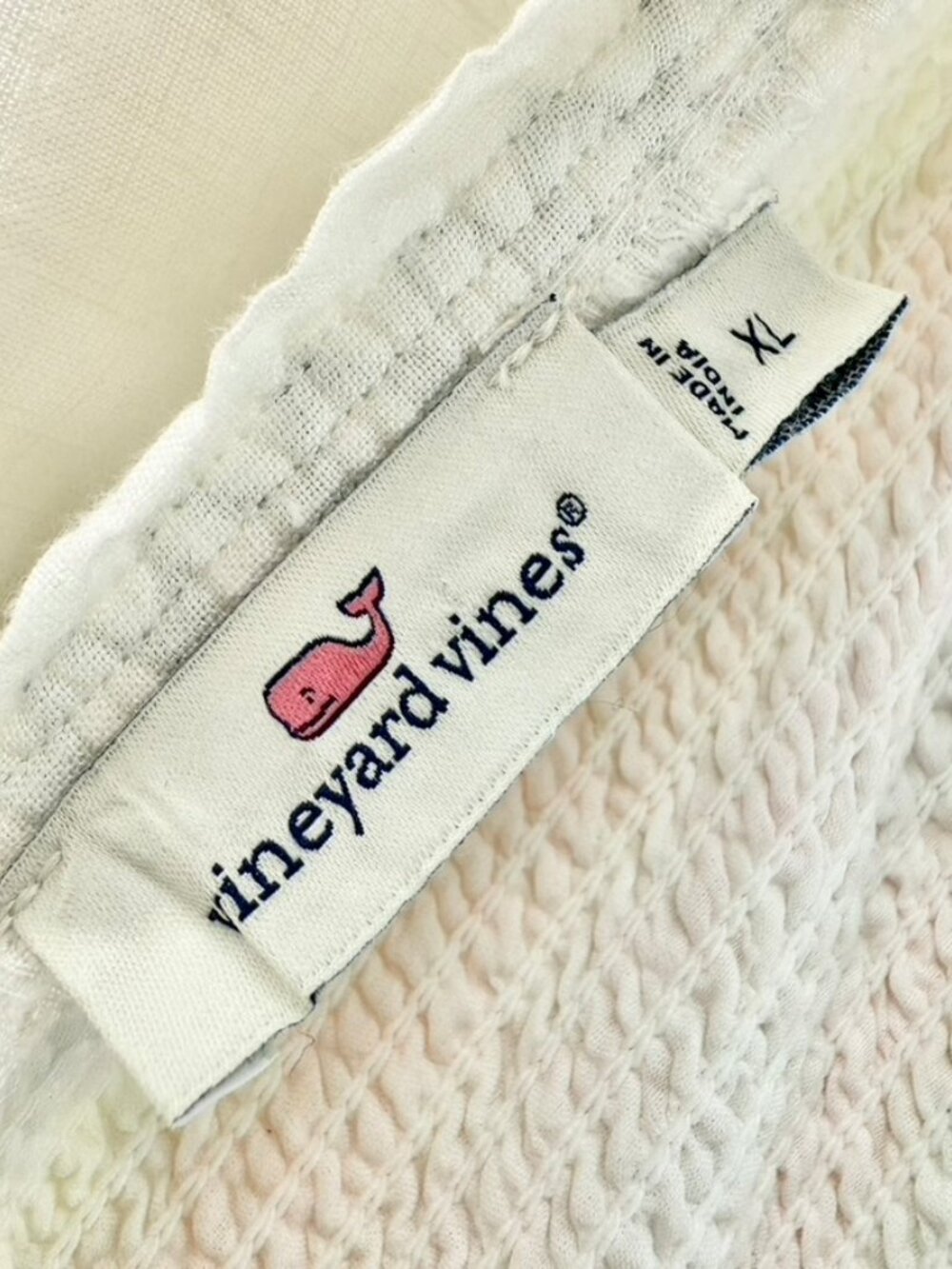 Vineyard Vines Flutter Sleeve Smocked Tiered Linen Midi Dress White Sz XL - Picture 7 of 9